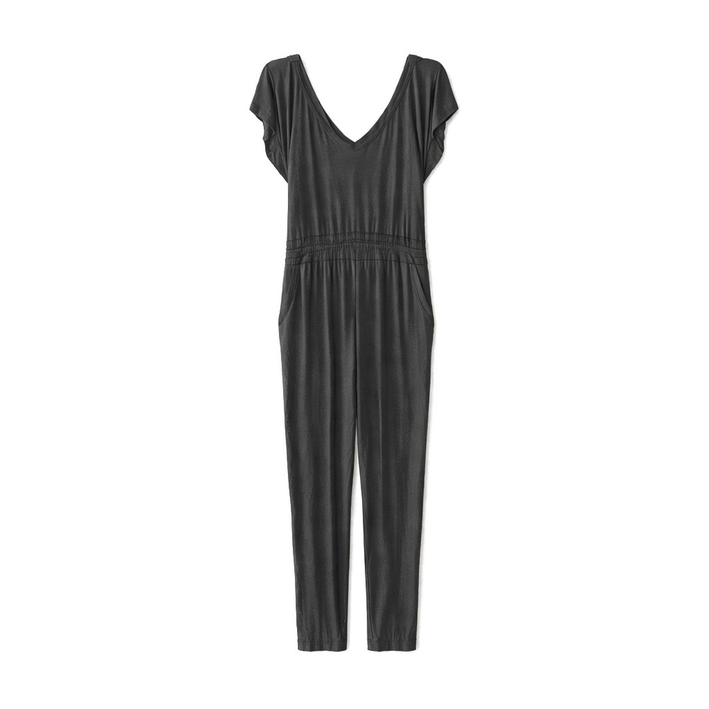Free People Grey Flutter Sleeve Jumpsuit - Picture 3 of 9